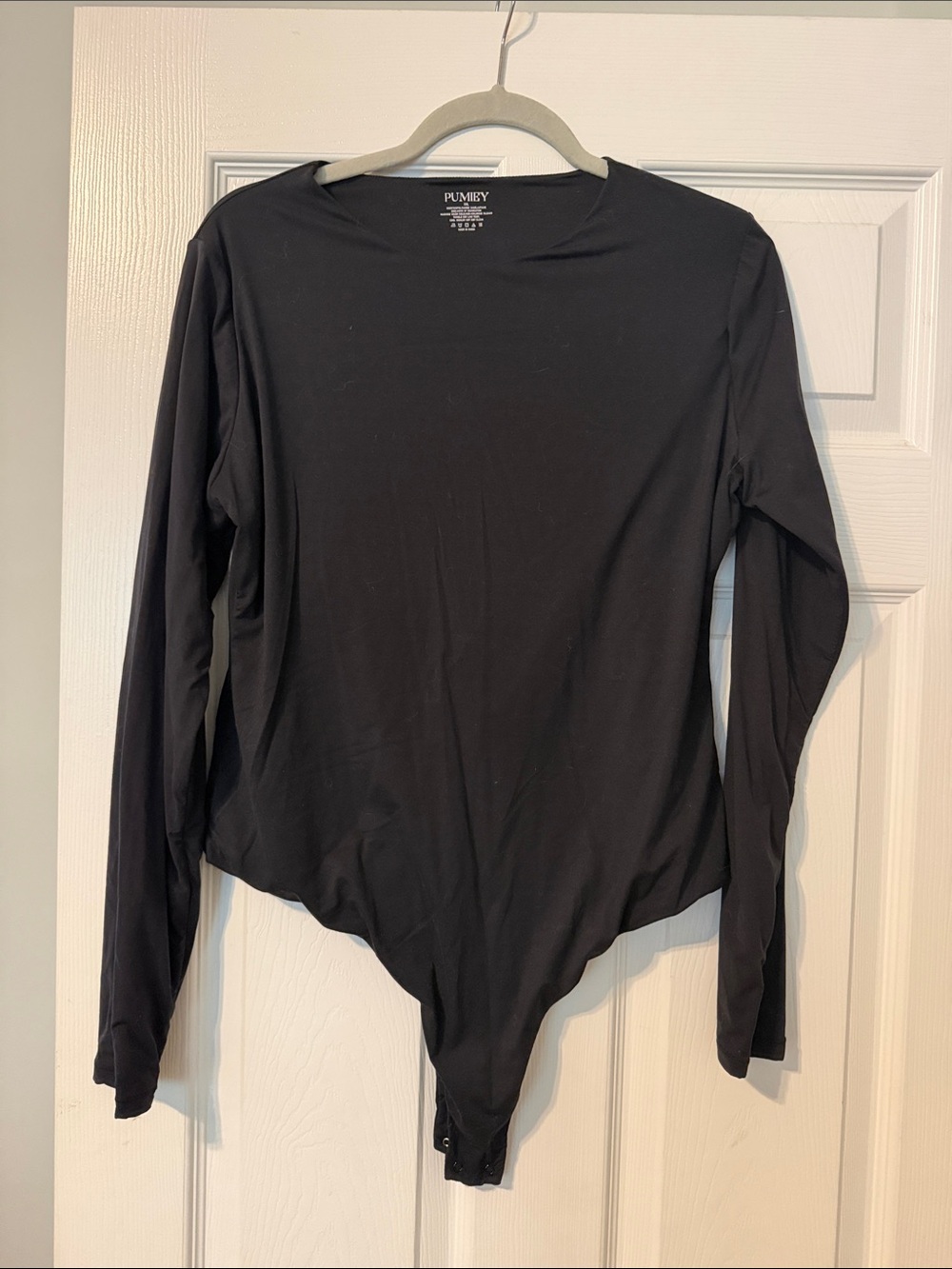 Pumkey Black Long-Sleeve Crewneck Bodysuit